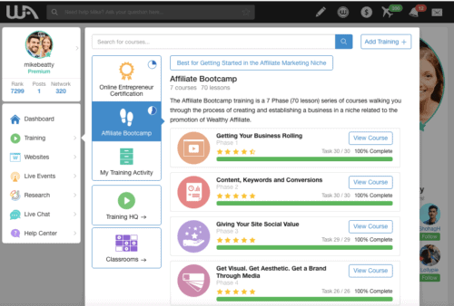 Wealthy Affiliate Training Wealthy Affiliate Training