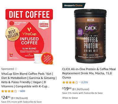Diet coffee products-min Diet coffee products-min