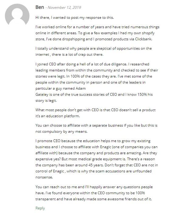 CEO Movement Review: Pros CEO Movement Review: Pros