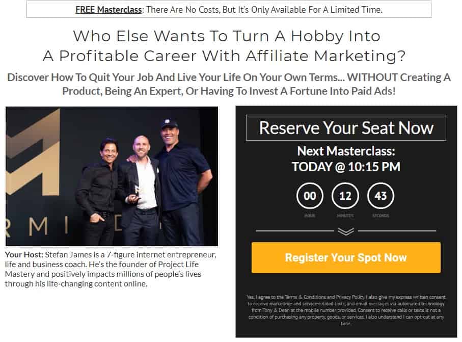 Stefan James Affiliate Marketing Mastery Review: Intro Stefan James Affiliate Marketing Mastery Review: Intro