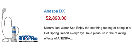 Anespa DX- $2,890 Anespa DX- $2,890
