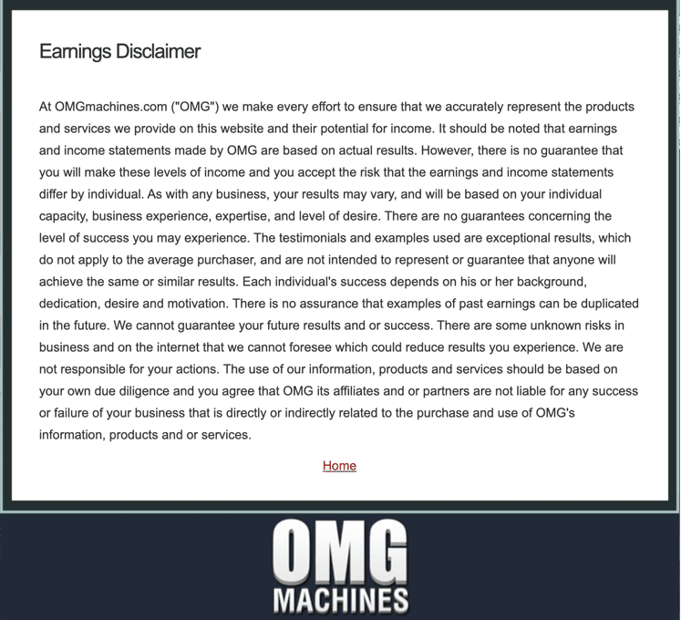 OMG Machines Review: Cons OMG Machines Review: Cons